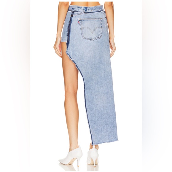 EB Denim Reinvented Long Skirt in Multi Denim - Picture 5 of 12